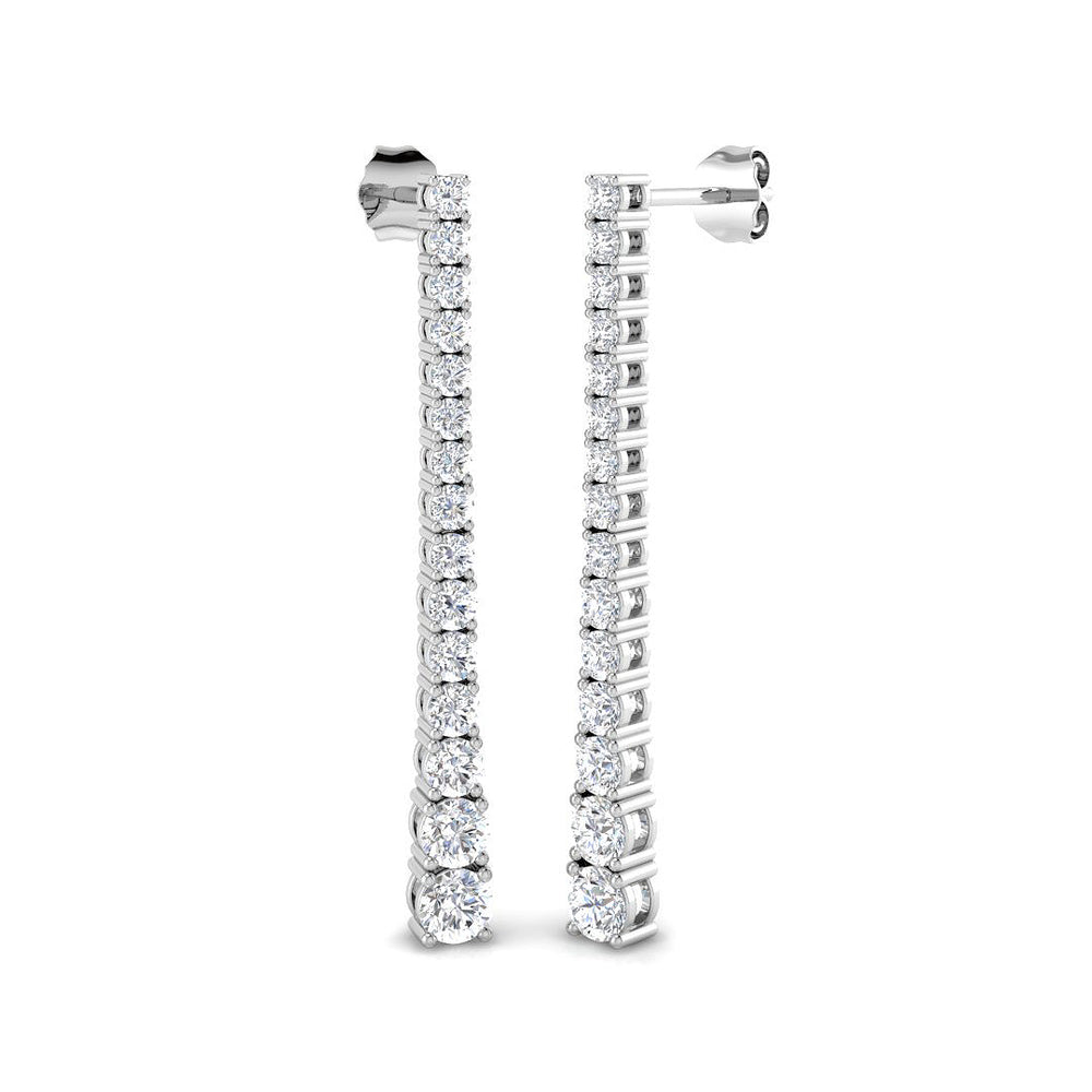 Drop Earrings - 2.25 Carat Beautifully Matched Classic Tennis