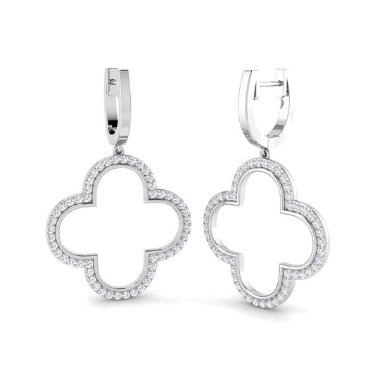 "Elegant 0.5ct Gold Drop & Trilogy Diamond Earrings - Slippy Style"