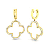"Elegant 0.5ct Gold Drop & Trilogy Diamond Earrings - Slippy Style"