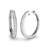 Hoop Earrings - Lotus 0.5ct Elegant Luxury Diamond