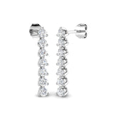 "Cutey Diamond Drop & Trilogy Earrings in Gold – 1ct to 1.25ct Luxury"