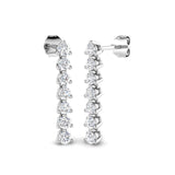 Skillfully Combined Diamond Earring 0.75 ct Platinum, 9ct, 18ct White, Yellow & Rose Gold | Handcrafted Fine Jewellery-12