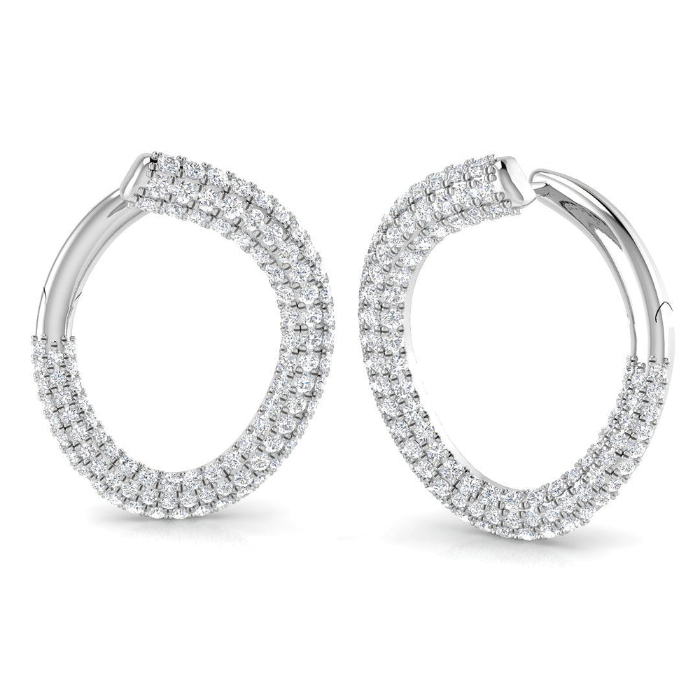 Gentle Radiance Diamond Earring 1 ct Platinum, 9ct, 18ct White, Yellow & Rose Gold | Handcrafted Fine Jewellery-5