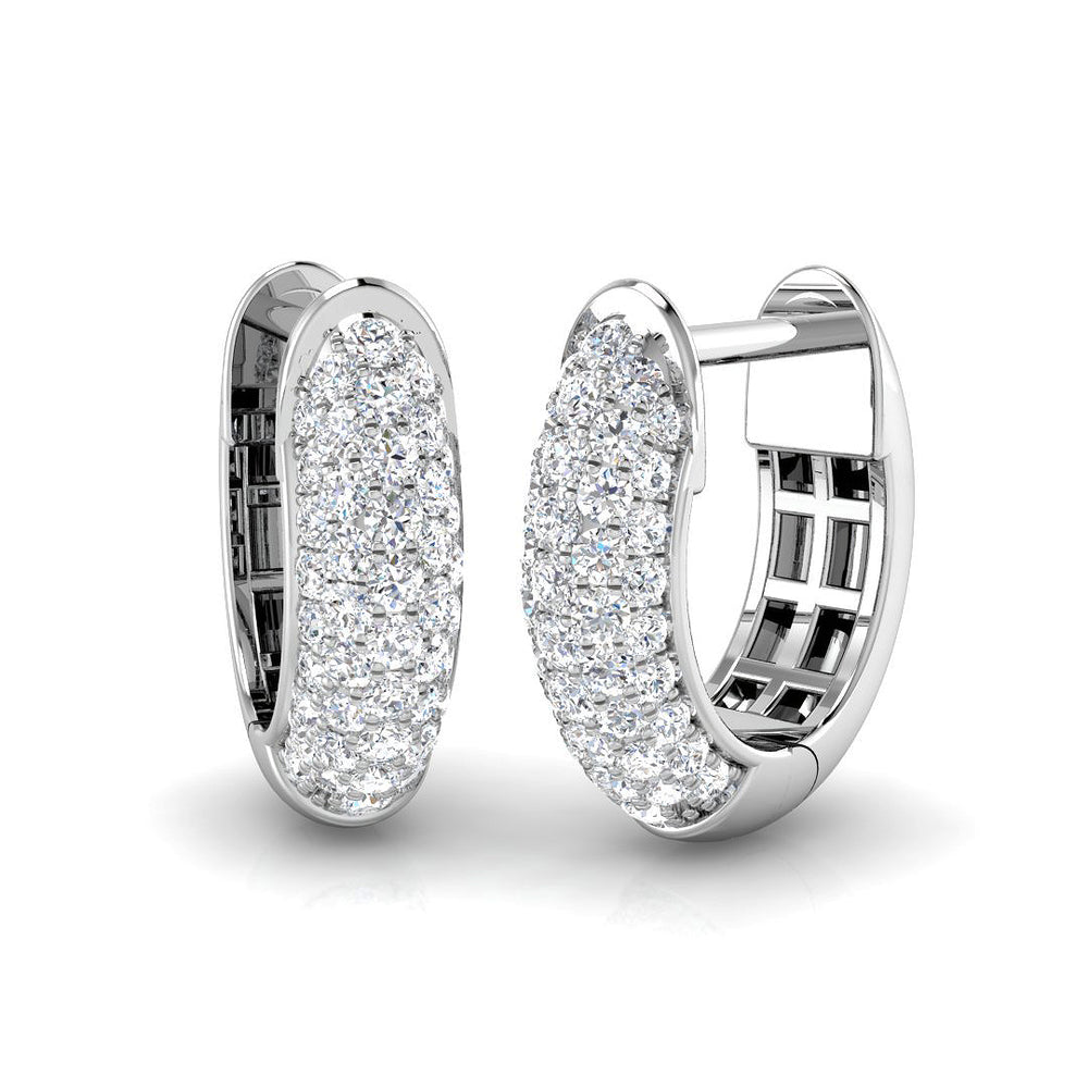 Hoop Earrings - Ergty 0.33ct Round Cut Diamond Pure Radiance