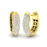 Hoop Earrings - Ergty 0.33ct Round Cut Diamond Pure Radiance