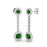 "Snappy Emerald 1.25ct Gold Diamond Earrings - Luxury Jewelry Design"