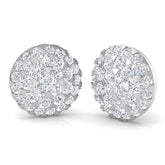 Luovy 4ct Gold Cluster Diamond Earrings - Elegant Luxury Jewelry