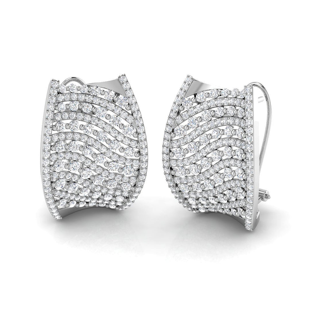 Crystal Palace Diamond Earring 3 ct Platinum, 9ct, 18ct White, Yellow & Rose Gold | Handcrafted Fine Jewellery-2