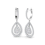 "Snobby 1.5ct Gold Drop & Trilogy Diamond Earrings - Luxury Elegance"