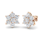 Blenheim Diamond Earring 3 ct Platinum, 9ct, 18ct White, Yellow & Rose Gold | Handcrafted Fine Jewellery-11