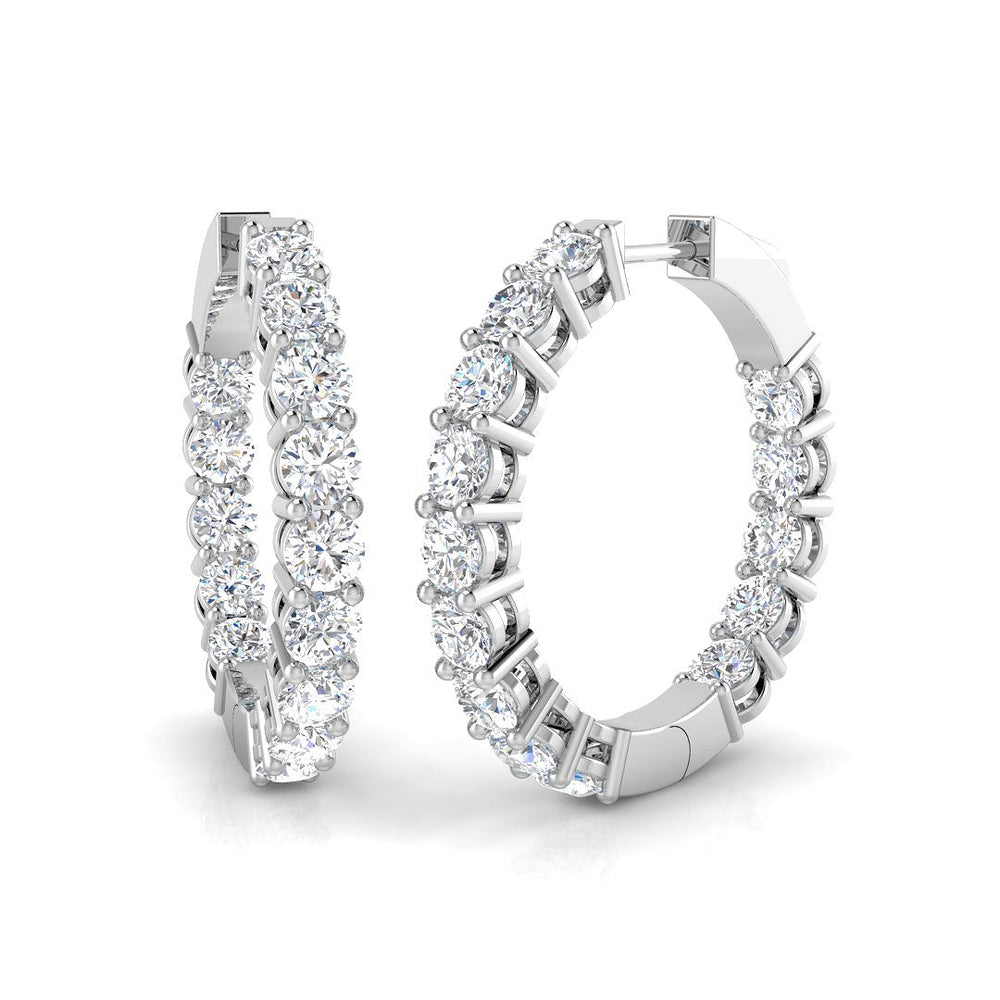 Longleat Diamond Earring 5.5 ct Platinum, 9ct, 18ct White, Yellow & Rose Gold | Handcrafted Fine Jewellery-2