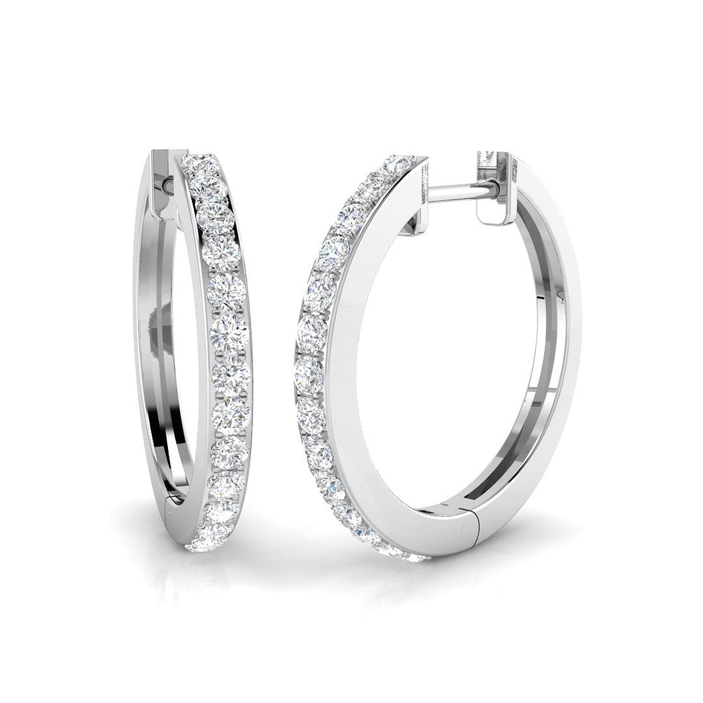 Fine Thread Diamond Earring 0.5 ct Platinum, 9ct, 18ct White, Yellow & Rose Gold | Handcrafted Fine Jewellery-5