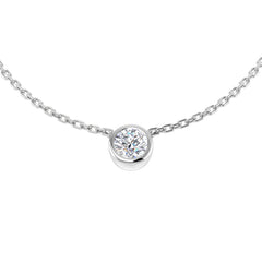 0.30 Ct D-E/VS Lab Grown Diamond Solitaire Necklaces 9k White Gold Ready To Ship