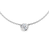 9ct White Gold 0.27ct Lab Grown Diamond Solitaire Necklace