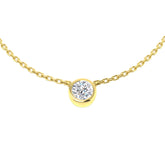 9ct Yellow Gold 0.27ct Lab Grown Diamond Solitaire Necklace