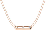 Norma Diamond Spectacle Necklace 0.25ct Gold Platinum