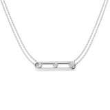 Norma Diamond Spectacle Necklace 0.25ct Gold Platinum