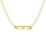 Norma Diamond Spectacle Necklace 0.25ct Gold Platinum
