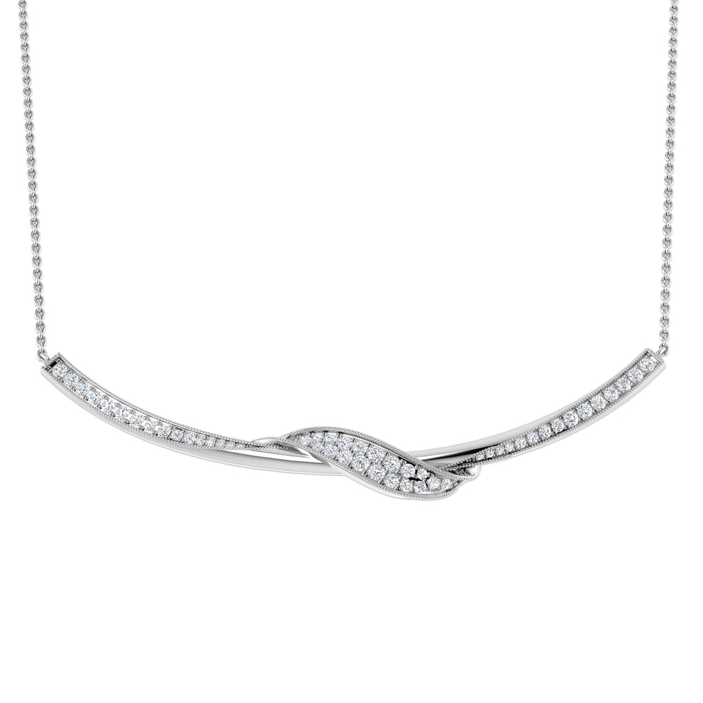 Pamela Vintage Diamond Necklace 0.33ct Gold Platinum