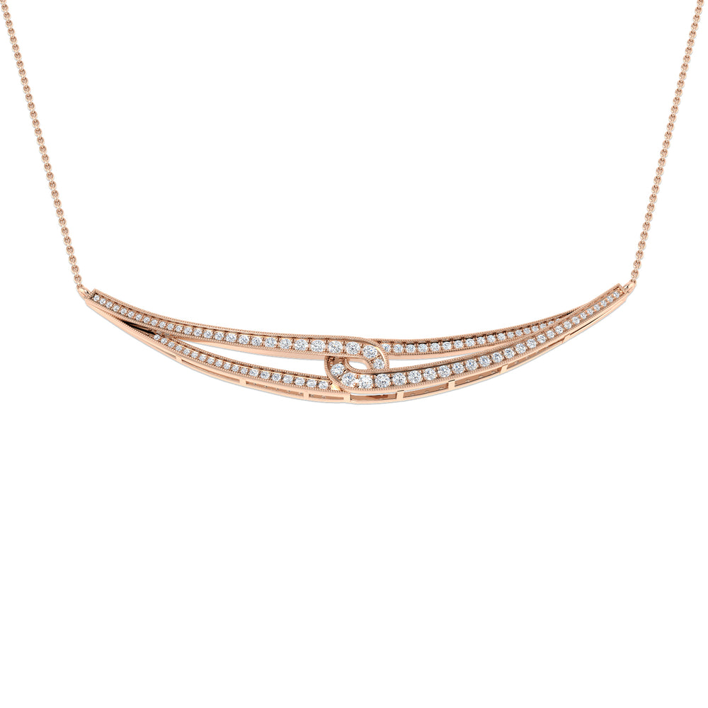 Paula Diamond Necklace Fancy 0.75ct Gold Platinum