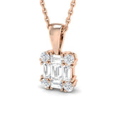 Gilia Baguette Brilliant Pendant 0.3ct Gold (Without Chain )