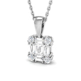 Gilia Baguette Brilliant Pendant 0.3ct Gold (Without Chain )