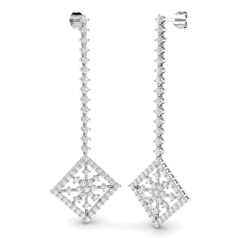 Featherlight Diamond Earring 2.75 ct Platinum, 9ct, 18ct White, Yellow & Rose Gold | Handcrafted Fine Jewellery-2