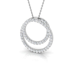 0.8 ct D-E/VS Lab Grown Round Diamond Designer Pendant 9k White Gold Ready To Ship