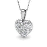Lotus Diamond Heart Pendant 0.2ct Gold (Without Chain )