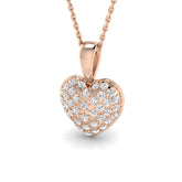 Lotus Diamond Heart Pendant 0.2ct Gold (Without Chain )