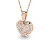 Lotus Diamond Heart Pendant 0.2ct Gold (Without Chain )