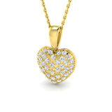 Lotus Diamond Heart Pendant 0.2ct Gold (Without Chain )