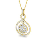 Penny Diamond Drop Pendant 1ct Gold (Without Chain )