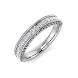 0.20-0.50ct D/VVS Lab-Grown Round Cut Diamond Half Eternity Ring
