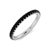 Black Diamond Full Eternity Ring | 0.33 Ct | Lab-Grown & Natural Diamonds