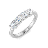 5-Stone Ring Lab Grown Diamond 0.50-2.00ct D/VVS Round Cut