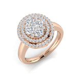 Round Cluster Halo Diamond Ring| 0.75ct | Hallmarked Gold & Platinum