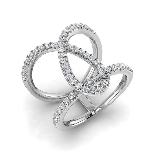 Elegant Statement Diamond Ring | 0.5ct | Platinum & Gold