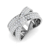 Round Diamond Pave Setting Designer Ring | 1.75ct | Hallmarked Gold & Platinum