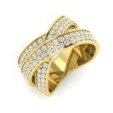 Round Diamond Pave Setting Designer Ring | 1.75ct | Hallmarked Gold & Platinum