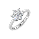 0.50Ct 7 Stone Flower Diamond Ring | Lab & Natural | Gold & Platinum