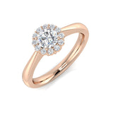 0.50 Carat Diamond Halo Ring UK | Hallmarked Gold & Platinum