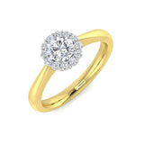 0.50 Carat Diamond Halo Ring UK | Hallmarked Gold & Platinum