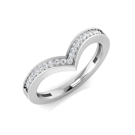 Personalised Diamond Wishbone Ring 0.10ct–0.25ct | Hallmarked Gold & Platinum