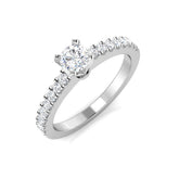 Diamond Chevebibg Engagement Ring | 0.5ct | Hallmarked Gold & Platinum