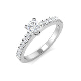 Diamond Chevebibg Engagement Ring | 0.5ct | Hallmarked Gold & Platinum