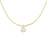 Lab Grown Pear Diamond Necklace | Solitaire Pendant | UK Hallmarked Gold