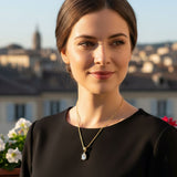 UK Made Pear Shape Diamond Pendant for Women – Certified D-E/VS Diamond