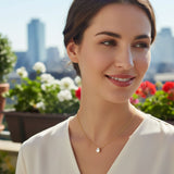 Lab Grown Pear Diamond Necklace | Solitaire Pendant | UK Hallmarked Gold