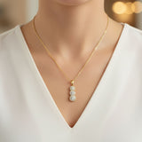 Handcrafted Round Diamond Drop Necklace – Ethical Lab Grown Jewellery UK